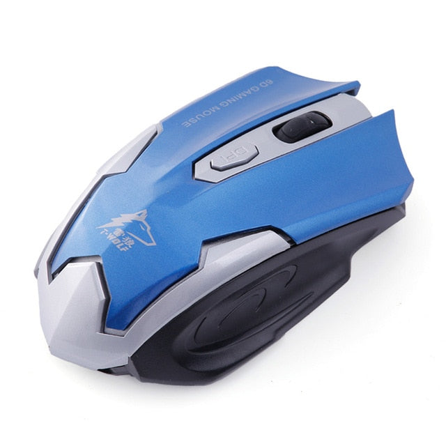 Silent Wireless Optical Mouse Gamer 2.4GHz PC Gaming Mice 2400DPI Adjustable Ergonomic Mouse